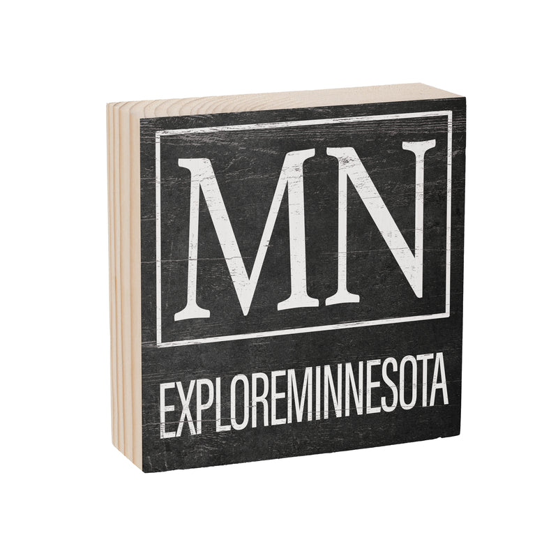 State Wooden Plock Minnesota 6x6"