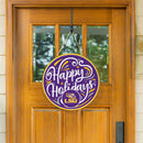 Louisiana State University Holiday Round Door Decor with Hanging Rope, 18x18
