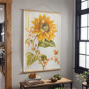 Hillside Pasture Indoor Wall Decor Canvas Tapestry, Sunflower 52"X 36" Canvas Tapestry