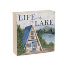 Lake Living Wooden Plock Life is Better 6x6"