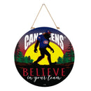 Montreal Canadiens Bigfoot Round Door Decor with Hanging Rope, 18x18