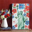 Red White & Bloom Indoor Wood Wall Decor, Statue of Liberty 24"x16"