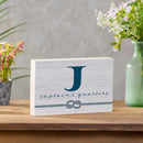 Coastal Wooden Plock Monogram Captain 12x8" J J
