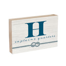 Coastal Wooden Plock Monogram Captain 12x8" H H