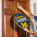 University Of Michigan Halloween Round Door Decor with Hanging Rope, 18x18