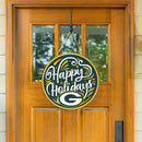 Green Bay Packers Holiday Round Door Decor with Hanging Rope, 18x18