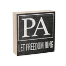 State Wooden Plock Pennsylvania 6x6"