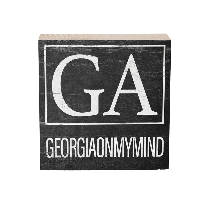 State Wooden Plock Georgia 6x6"