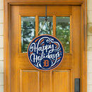 Detroit Tigers Holiday Round Door Decor with Hanging Rope, 18x18