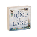 Lake Living Wooden Plock Lake Go Jump 6x6"