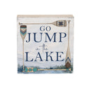 Lake Living Wooden Plock Lake Go Jump 6x6"