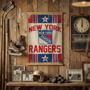 New York Rangers, Canvas Wall Tapestry, Medium, 36x24
