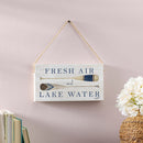 Lake Living Hanging Sign Fresh Air 11x6"