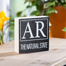 State Wooden Plock Arkansas 6x6"