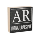 State Wooden Plock Arkansas 6x6"