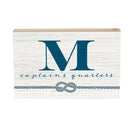 Coastal Wooden Plock Monogram Captain 12x8" M M