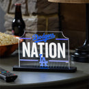 Los Angeles Dodgers Baseball Rectangle Desklite LED Decor