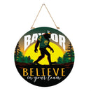 Baylor University Bigfoot Round Door Decor with Hanging Rope, 18x18