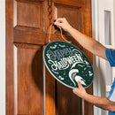 Michigan State University Halloween Round Door Decor with Hanging Rope, 18x18