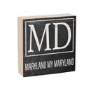 State Wooden Plock Maryland 6x6"