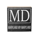 State Wooden Plock Maryland 6x6"