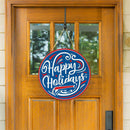 Buffalo Bills Holiday Round Door Decor with Hanging Rope, 18x18