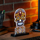 Milwaukee Brewers Baseball Sugar Skull Desklite LED Decor