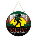 University of Miami Bigfoot Round Door Decor with Hanging Rope, 18x18