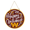 Washington Commanders Holiday Round Door Décor with Hanging Rope, 18x18