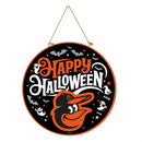 Baltimore Orioles Halloween Round Door Décor with Hanging Rope, 18x18