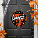 Baltimore Orioles Halloween Round Door Decor with Hanging Rope, 18x18