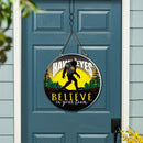University of Iowa Bigfoot Round Door Decor with Hanging Rope, 18x18