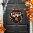 San Francisco Giants Halloween Round Door Decor with Hanging Rope, 18x18