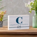 Coastal Wooden Plock Monogram Captain 12x8" C C
