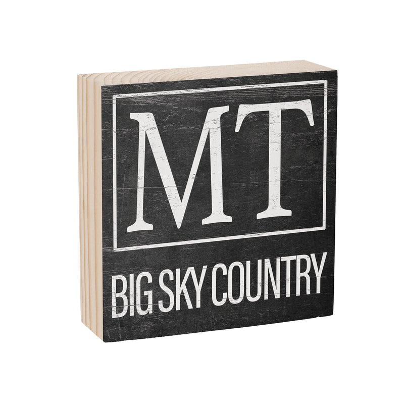 State Wooden Plock Montana 6x6"