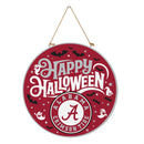 University of Alabama Halloween Round Door Decor with Hanging Rope, 18x18