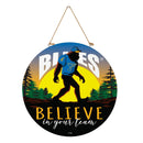 St Louis Blues Bigfoot Round Door Decor with Hanging Rope, 18x18