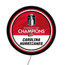 Carolina Hurricanes 2026 Stanley Cup Champions LED Round Wall Sign