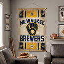 Milwaukee Brewers, Canvas Wall Tapestry, Large, 54x36
