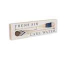 Lake Living Mantle Sign Fresh Air 18x5"