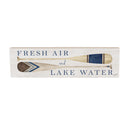 Lake Living Mantle Sign Fresh Air 18x5"