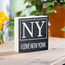 State Wooden Plock New York 6x6"