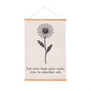 Heart of the Home Indoor Wall Décor Canvas Tapestry, Let Your Hope Grow Roots 36"x24" Canvas Tapestr