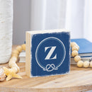 Coastal Wooden Plock Monogram Nautical 6" Z Z