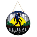 Toronto Maple Leafs Bigfoot Round Door Decor with Hanging Rope, 18x18