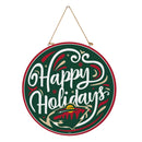 Minnesota Wild Holiday Round Door Decor with Hanging Rope, 18x18