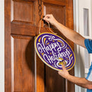 Minnesota Vikings Holiday Round Door Decor with Hanging Rope, 18x18