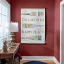 Seaside Retreat Indoor Wall Décor Canvas Tapestry, The Lake Is My Happy Place 52"X 36" Canvas Tapest