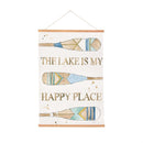 Seaside Retreat Indoor Wall Décor Canvas Tapestry, The Lake Is My Happy Place 36"x24" Canvas Tapestr