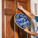 South Dakota State University Holiday Round Door Decor with Hanging Rope, 18x18